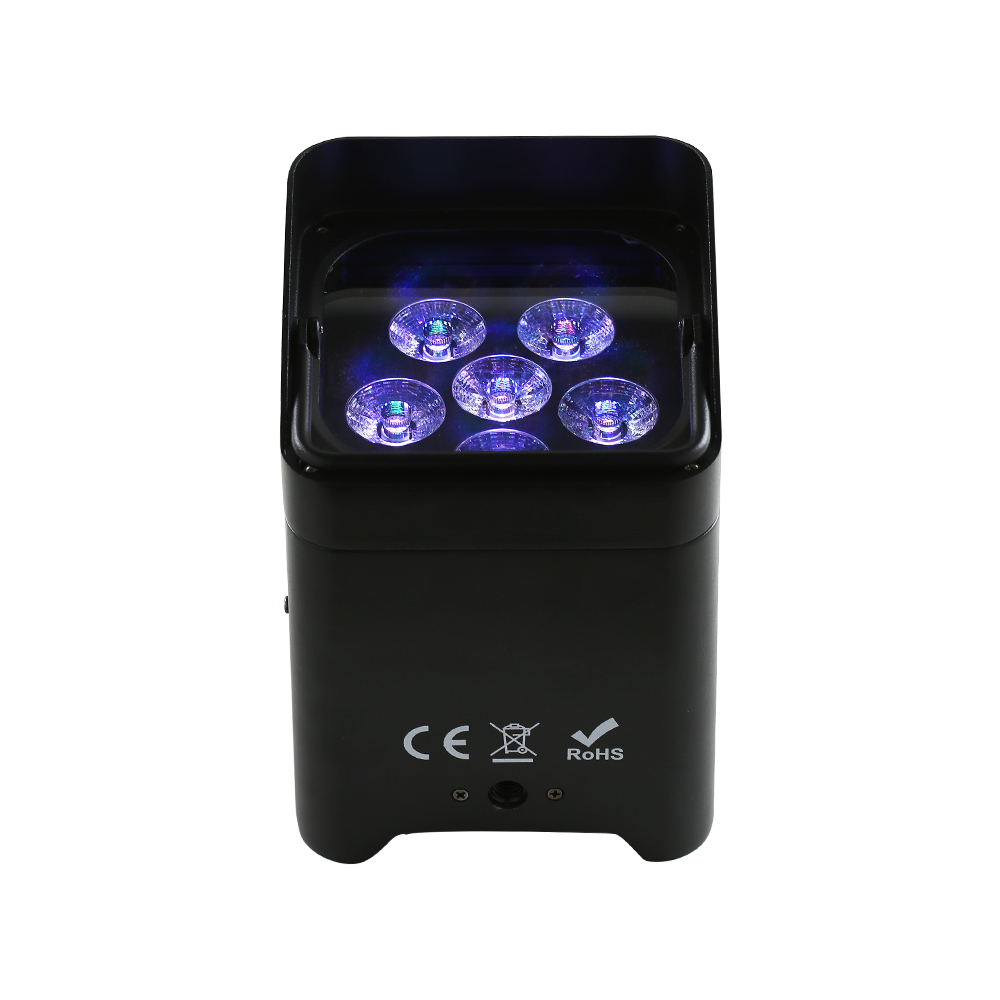 S601-70 SMART DJ 6x18W RGBWA UV 6in1 Wireless DMX LED Uplight with WiFi Remote Control with Rain Cover by Omega DJ